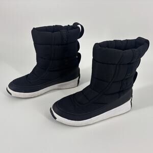 Sorel Women’s Out N About Puffy Boots Black Size 7 Snow Winter Waterproof EUC